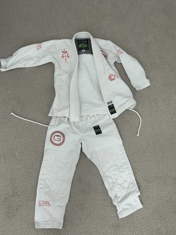 CTRL Industries Gi Kimono Jacket And Pants Youth M2 White Martial Arts MMA *READ