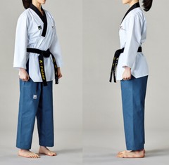 Female Mooto Taekwondo Poomsae Uniform Gi Dobok TKD TF Kukkiwon Approved New
