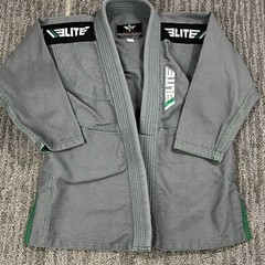 ELITE Sports Kids Youth BJJ Jiujitsu Gi Uniform / Size C2 / Grey No Bottom Pant