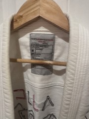 AJJC Size 5 White BJJ MMA Kimono And Pant Set With Belt