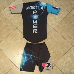 Powerhouse compression set size 2XL for jujitsu wrestling rashguard doublet