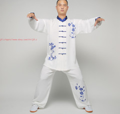 Summer Chinese Tai Chi Linen Uniforms Unisex Wushu Kung Fu Suit Clothing Sets