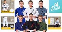 Striped Kids BJJ Gi – Ultra Light, Preshrunk Fabric & Free Belt, Size C000