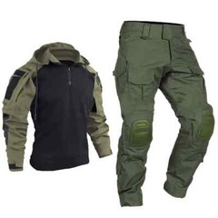 Tactical Camouflage Suit Combat Shirt Cargo Pants for Airsoft Paintball Hunting