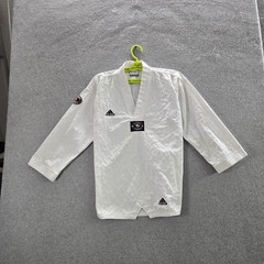 Adidas Men Shirt 1 150 CM White Embroidered Taekwondo Logo Martial Arts READ
