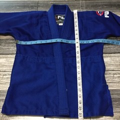 Fuji Jiu Jitsu Gi Kids Size 000 Blue MMA Heavyweight Cotton Blend (Top Only) F9