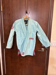 FLUORY Heavyweight Grappling Kimono Women’s Size F2 Teal/Red EUC