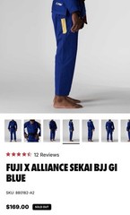 FUJI X ALLIANCE SEKAI BJJ GI BLUE SIZE A2 BOTTOMS PANTS ONLY