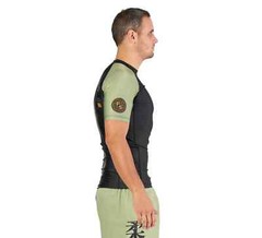 Fuji Japanese Heritage MMA BJJ Jiu Jitsu Long Sleeve LS Rashguard – Black/Green