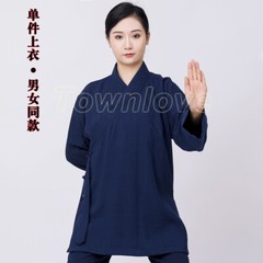 Unisex Wudang Taoist Cotton Linen Robe Kung Fu Tai Chi Uniform Martial Arts Suit
