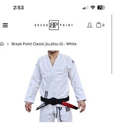 Breakpoint Kimono Men’s White Cotton Jiu-Jitsu GI