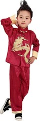 Costume Traditional Chinese Boy Dragon Kung Fu Outfit Tang Costume