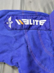 Elite Sports BJJ Gi Jacket Mens Small A1 Blue Kimono Brazilian Jiu Jitsu MMA
