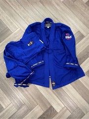 Fuji Gi & Gear BJJ Jiu Jitsu Kimono Jacket Pants Mens Blue Martial Arts A3 Used