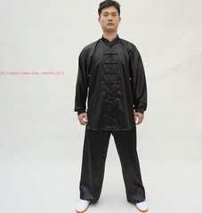 Unisex Adult Chinese Traditional Tai Chi Uniform Satin Kung Fu martial arts Suit