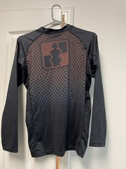 Checkmat BJJ Long sleeve Rashguard Size Adult M Brown And Black Loyal Brand
