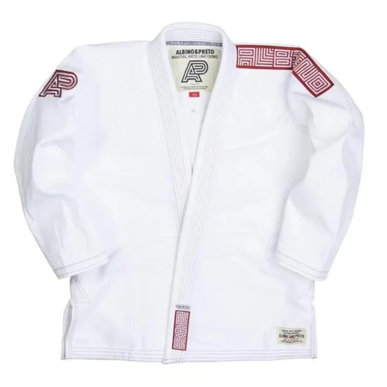 Albino & Preto Batch 8 White BJJ Gi 450 GSM Jiu Jitsu Uniform Premium Kimono