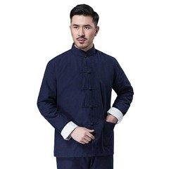 Mens Chinese Traditional Tang Suit Jacket Tops Kung Fu Wingchun Coat Sportwear