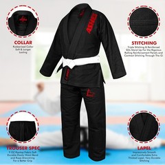 Ashes Sports Kids Ultra Light Preshrunk IBJJF Approved Lightweight BJJ Gi