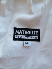 Mathouse Heritage BJJ Gi White Size A2L Brazilian Jiu Jitsu Kimono Long
