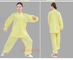 Unisex Cotton Kung Fu Tai Chi Uniform Morning exercise martial arts Clothes Suit
