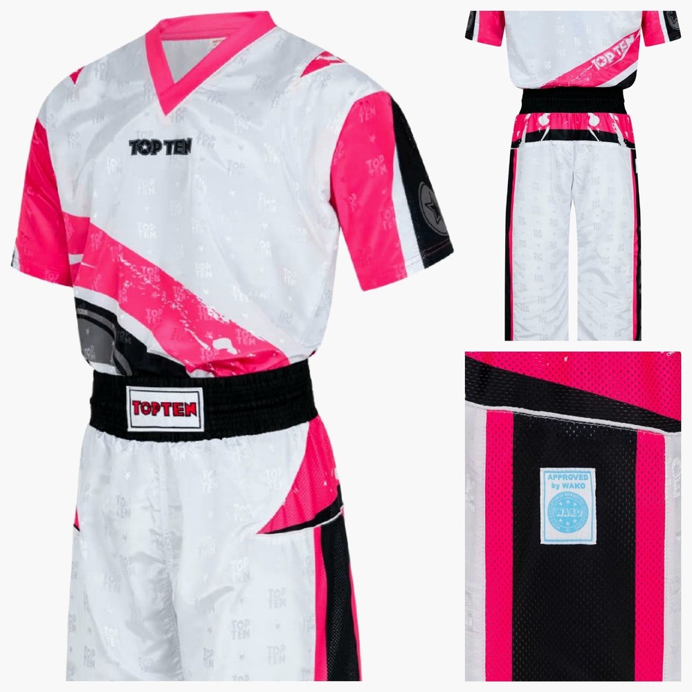 TOP TEN URBAN ARTS KICKBOXING ULTRALIGHT Blue Green Pink outfit GI Uniform IKF