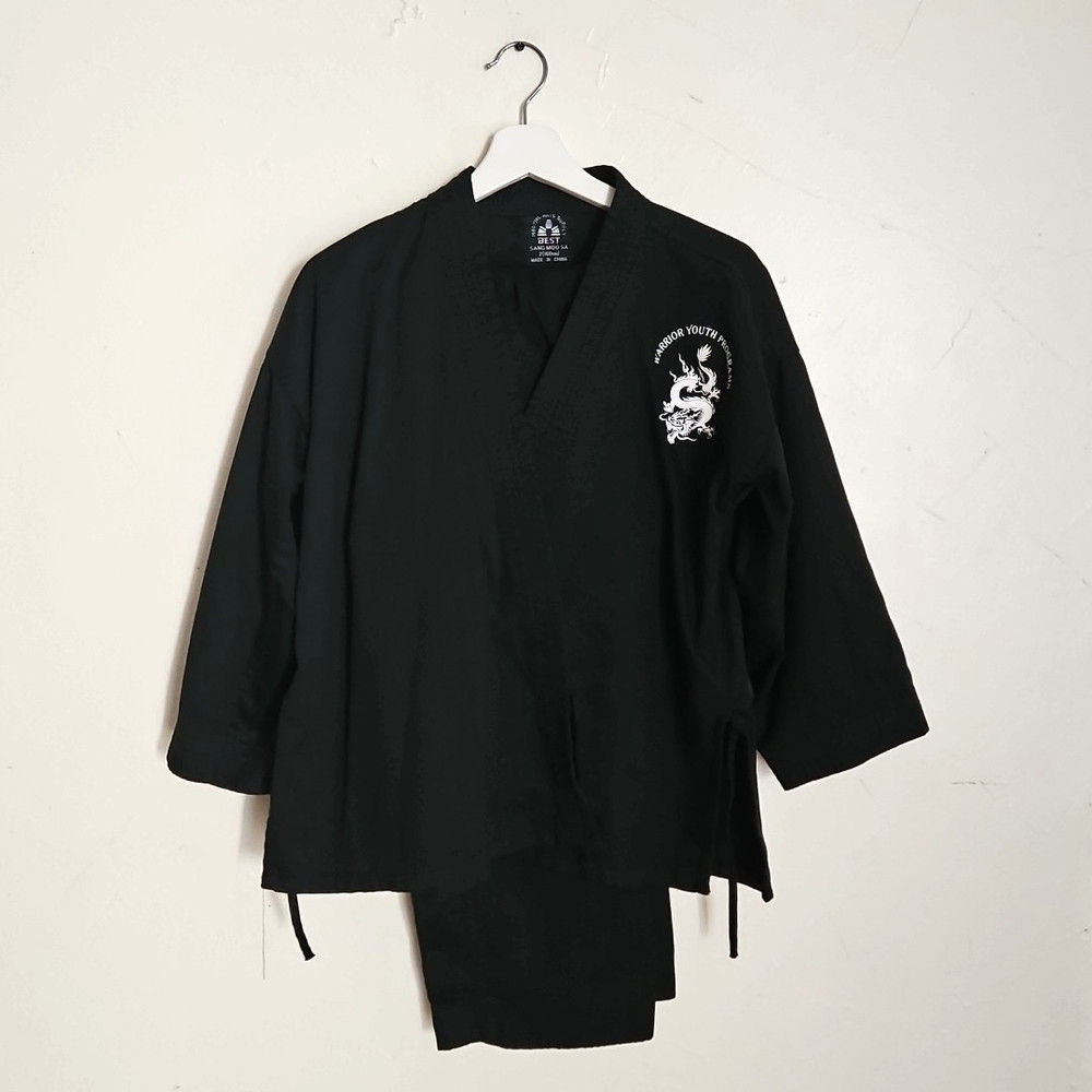 Comba Tai Martial Arts Academy Uniform Black 2 Piece Uniform Set, Size 2 Student