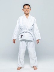 New White Fuji Sports Single Weave Judo Gi Kimono Unisex