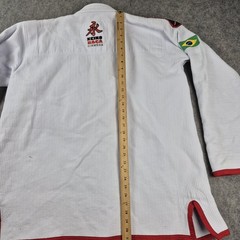 Keiko Raca Kimono Brazilian Jiu Jitsu White Gi Top Size 4 BJJ Gold Heavyweight