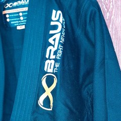 BRAUS THE FIGHT NEVER ENDS KIMONO JI Jitsu Gi A1 Black 100% Cotton Pearl Weave