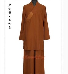 STOCK Buddhist Shaolin Monk Robe Full Set Linen Kung Fu Suit Meditation Uniforms
