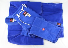 KANKU Blue BJJ Gi with blue or white heavy stitching Jiu jitsu uniform pearl