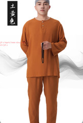 Unisex Cotton Meditation Buddhist Monk Sleepwear Shaolin pajamas Set Underwear
