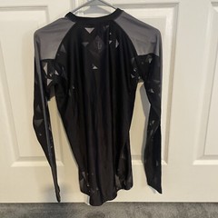 Jiu Jitsu World League Long Sleeve Rashguard. Black/Grey Adult M New