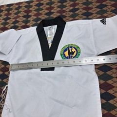 Adidas World Taekwondo Dobok Top Kids Size 120 Australia Martial Arts Logo White