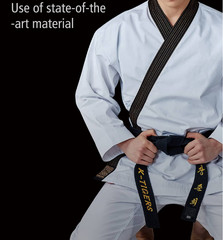 MOOTO Kumgang Grandmaster Taekwondo Karate Dobok White Black Collar Professional