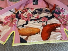 Fluory Grappling F1 Pink Koi Fish 100% Cotton Karate Jacket Lined Embroidered ￼
