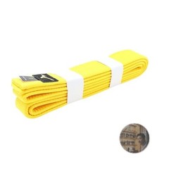 Mizuno Judo Belt Yellow Cotton Twill Weave Size 5 New Colored Martial Arts