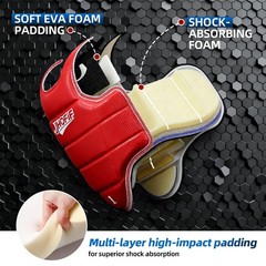 Martial Arts Chest Guards – Boxing Body Protector, Reversible Taekwondo Sparr…