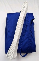 Gi Unisex Adult Size 5 Blue Top/Bottom + White Belt BJJ Blue 400 Cotton/Poly