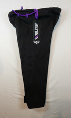 Elite Sports BJJ Gi Pants Rip Stop Black Purple 40″ Waist 27″ Inseam *See Photos