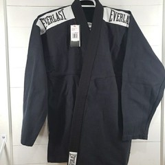Everlast Martial Arts Gi Kimono Sz A2 Black Jacket