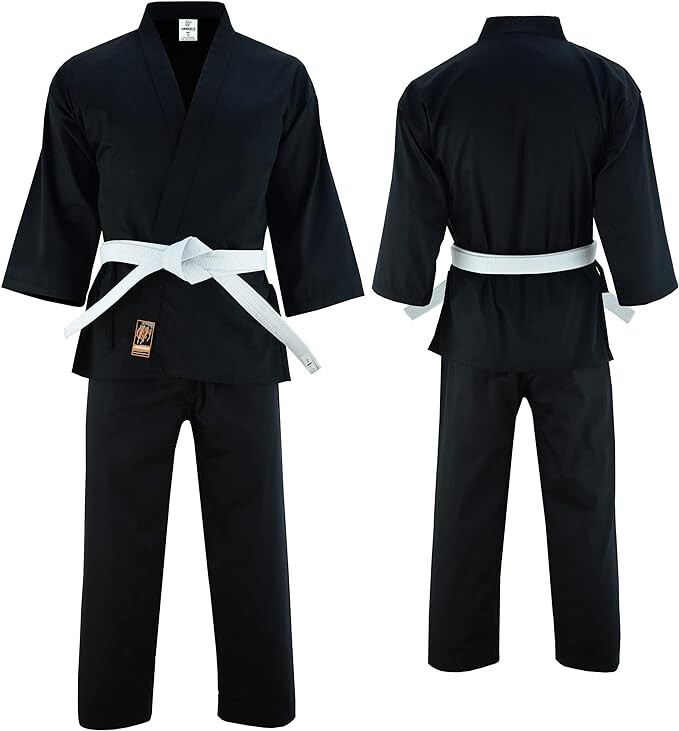 Kids Taekwondo Karate Gi Uniform Set 8oz Ultra Light With Belt size 2
