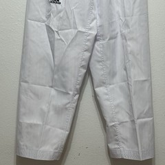Adidas White Striped Taekwondo Martial Arts Pants Stretch Waist Men’s Size 200