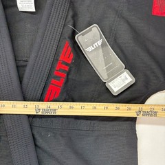Elite Sports BJJ Gi Jacket Men Size A2 Black Red Technical Fightwear Pearl Weave