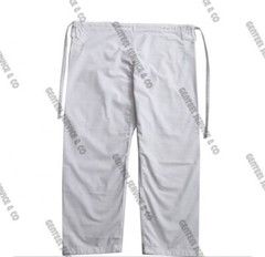 1 coat and 3 pants Blank White for BJJ Pearl weave 450 coat and Rip stop pant A3