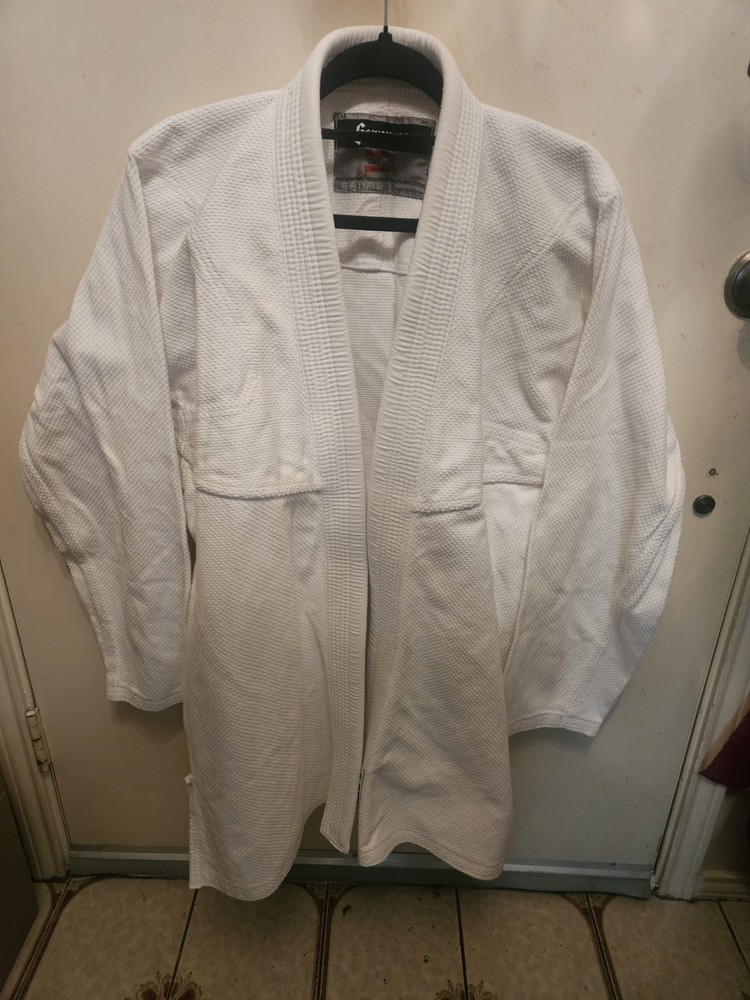 Gameness Air Gi Jacket Mens L A5 White Brazilian Jiu Jitsu Top MMA