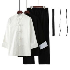 Men Martial Arts Taichi Uniform Kung Fu Wingchun Suit Sportwear Jacket Coat Pant