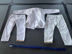 Shoyoroll CTRL Jiu Jitsu A2 Gi White Set Blue Belt Bjj (4) Item Set