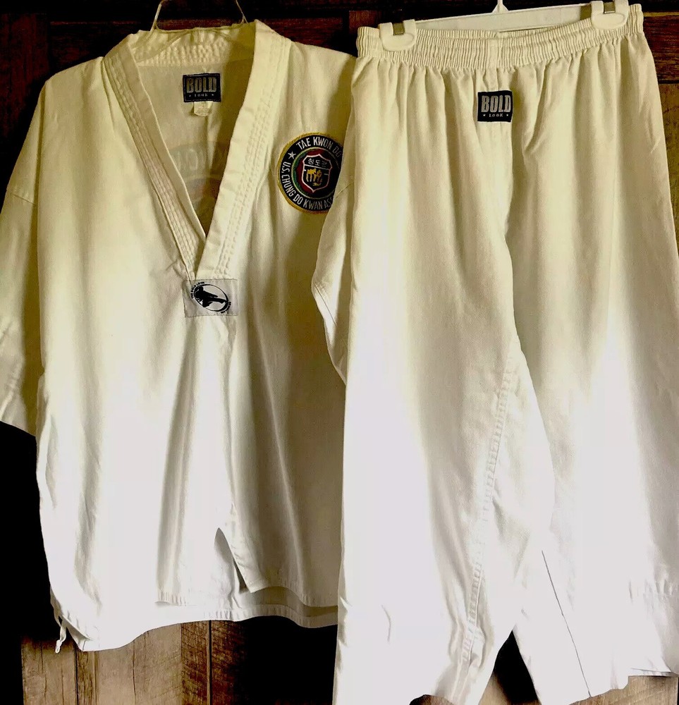 2-Pc Youth Size 4 Tae Kwon Do White Martial Arts Uniform The Bold Look
